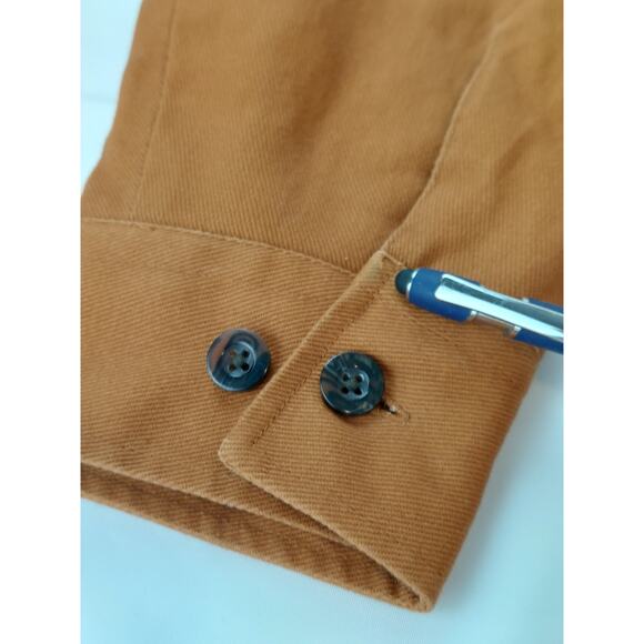 Line of Trade Men's Large Twill Insulated Lined Jacket Shacket Brown Button Up - Picture 5 of 11